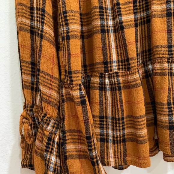 Maurices plaid tiered peasant blouse shirt women’s boho bohemian classic small - Picture 10 of 13